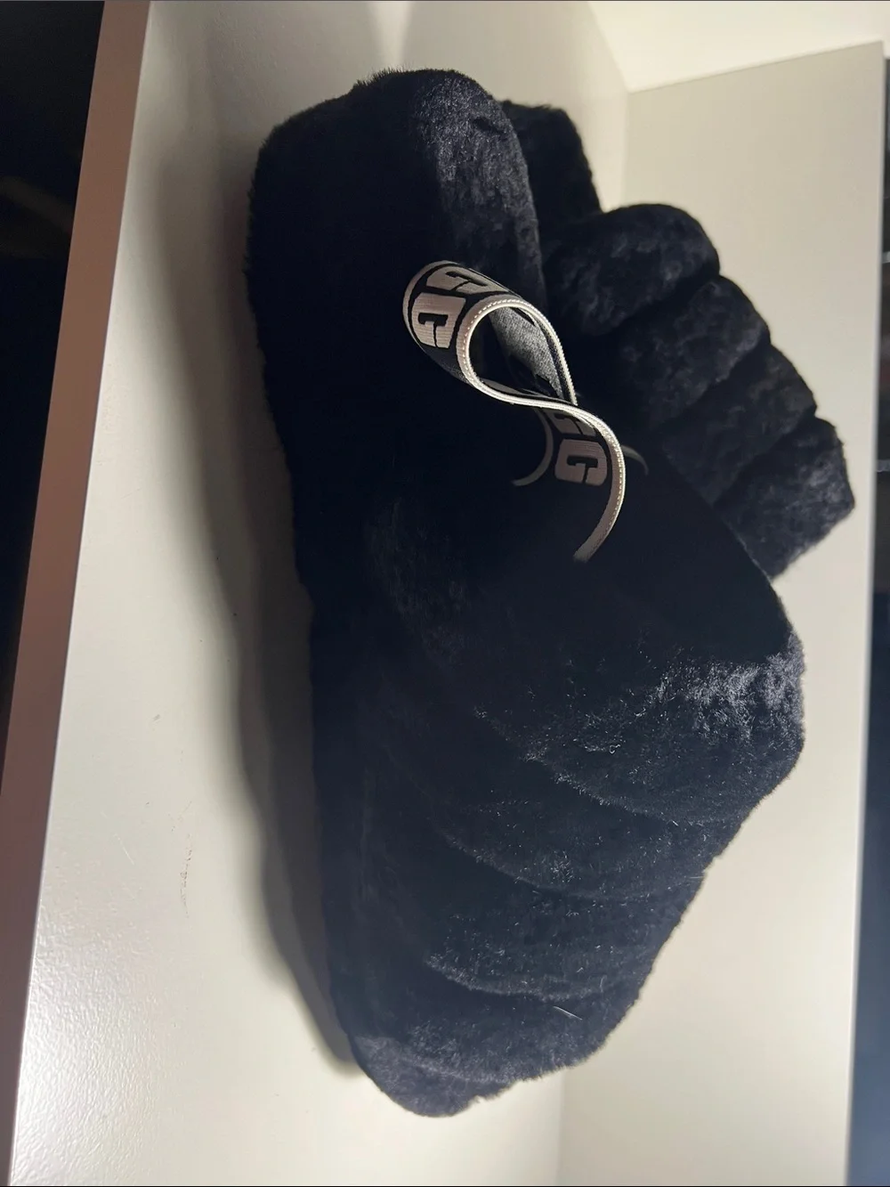 UGG Womens Fluff Yeah Slide - Black